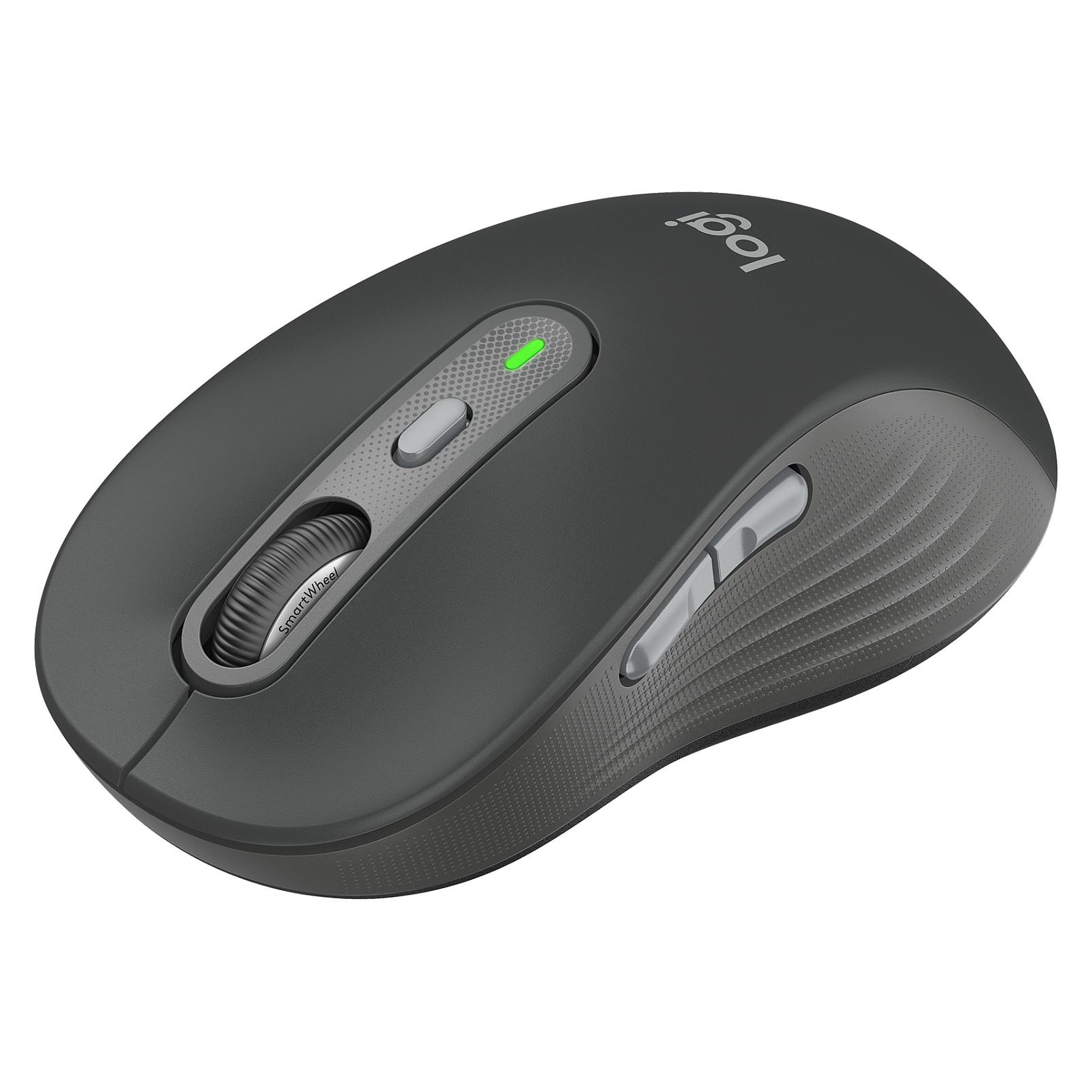Logitech Signature M750 - Mus - optisk - 6 knapper - trådløs - 2.4 GHz, Bluetooth - Logitech Logi Bolt USB-modtager - grafit