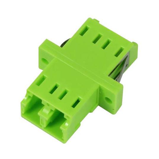 LWLKupplungLCBuchseLCBuchse 50125u Multimode OM5 lime Green duplex PVC mit Flansch Synergy 21