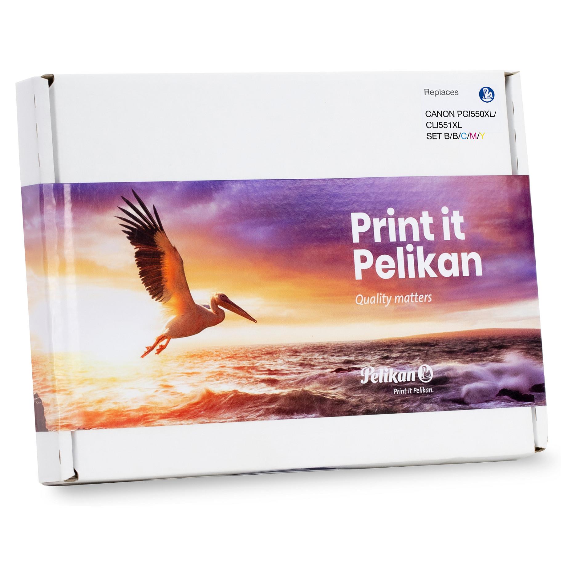 Toner Pelikan Canon PGI-550PGBKXL/551XL Multi-Pack B/B/C/M/Y