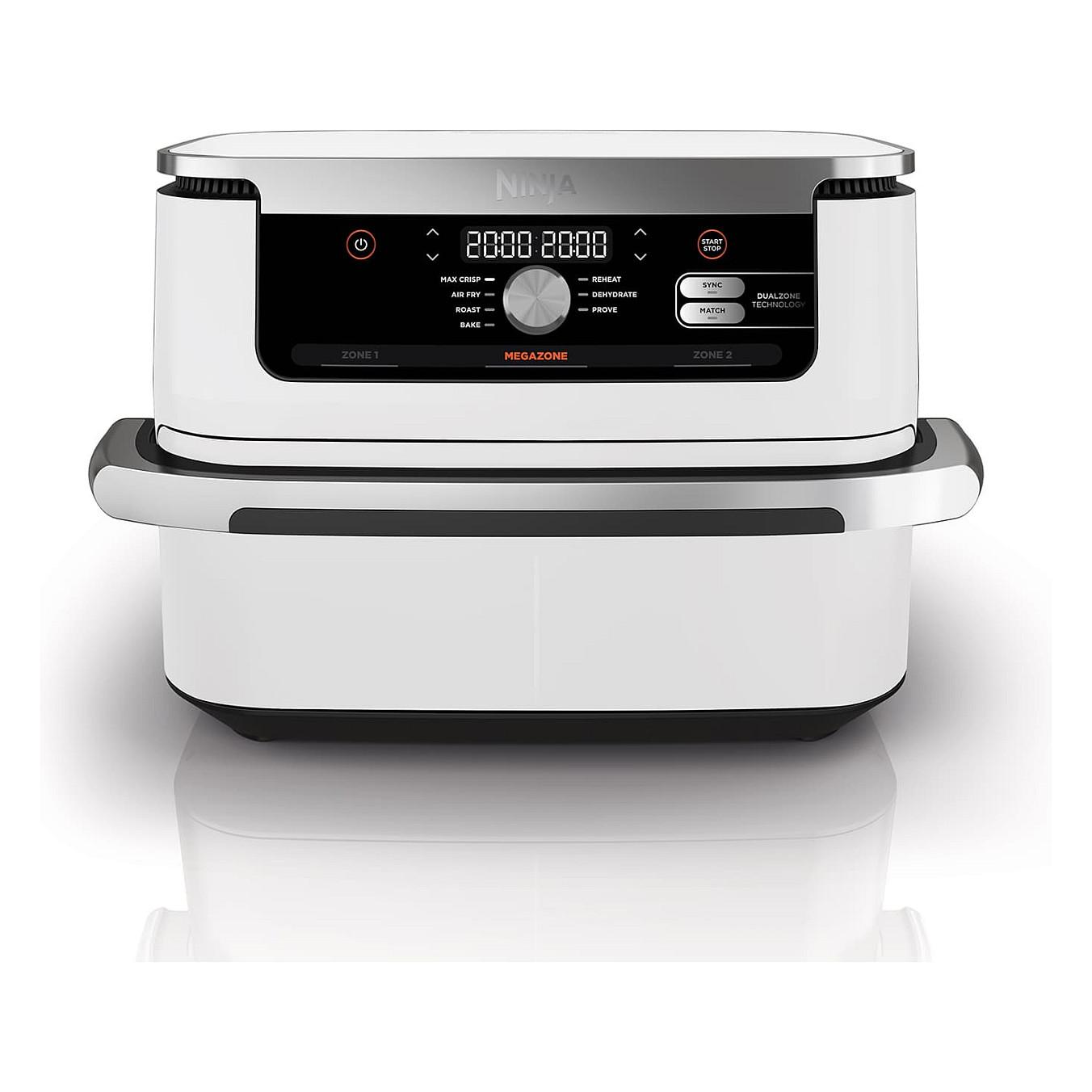Ninja AF500EUWH airfryer 10,4 L Foodi FlexDrawer 2470 W dobbelt, sølv/hvid