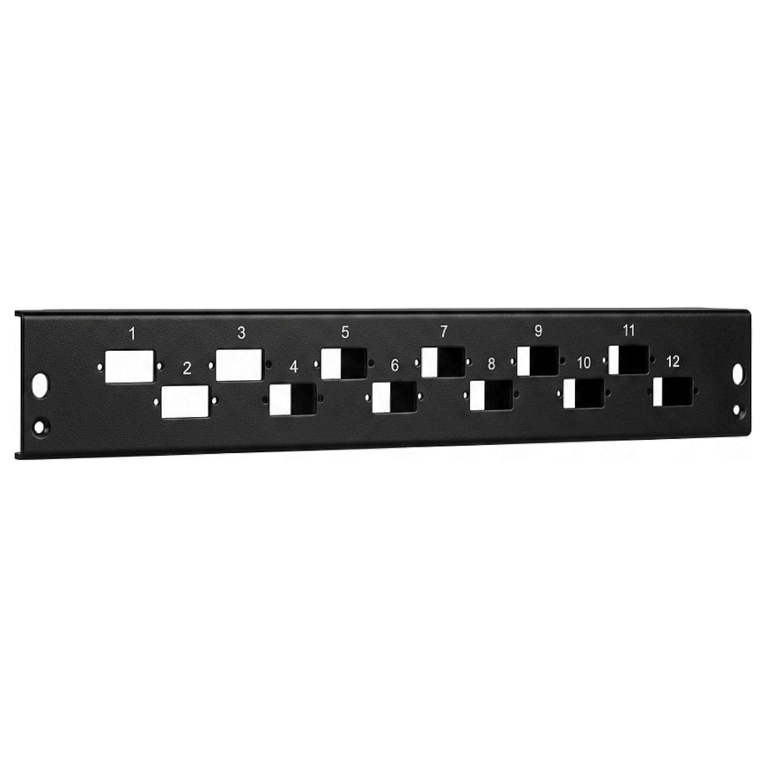 Frontblende EFB Elektronik 24 x SC Duplex/LC Quad vertikal - sort
