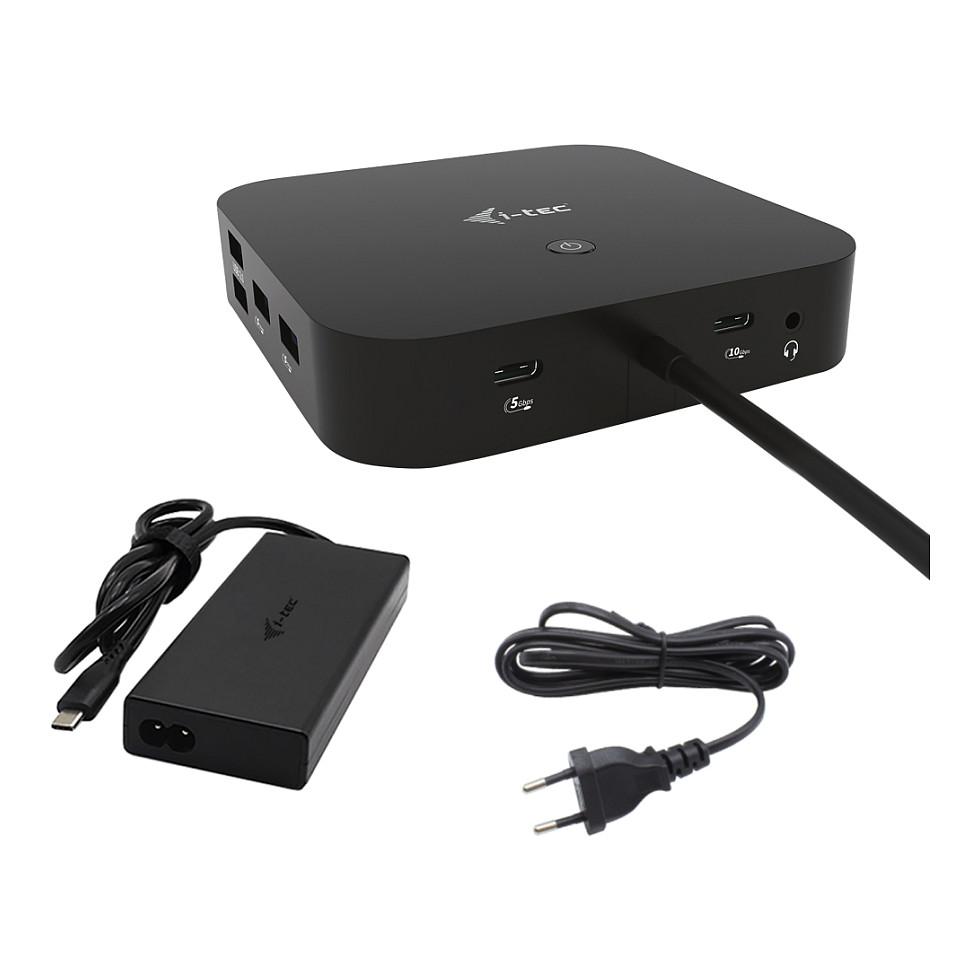 i-Tec - Dockingstation - USB-C 3.1 Gen 2 / Thunderbolt 3 - DP, HDMI - 1GbE - 112 Watt - med i-Tec Universal Charger 112 W - Europa