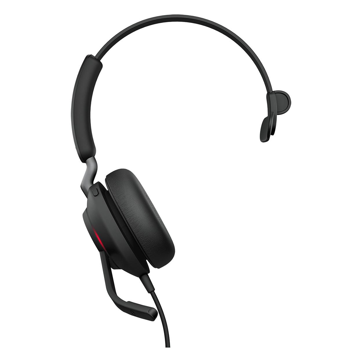 Jabra Evolve2 40 SE USB-C UC Mono headset med bøjlemikrofon, inkl. forlænget ledning