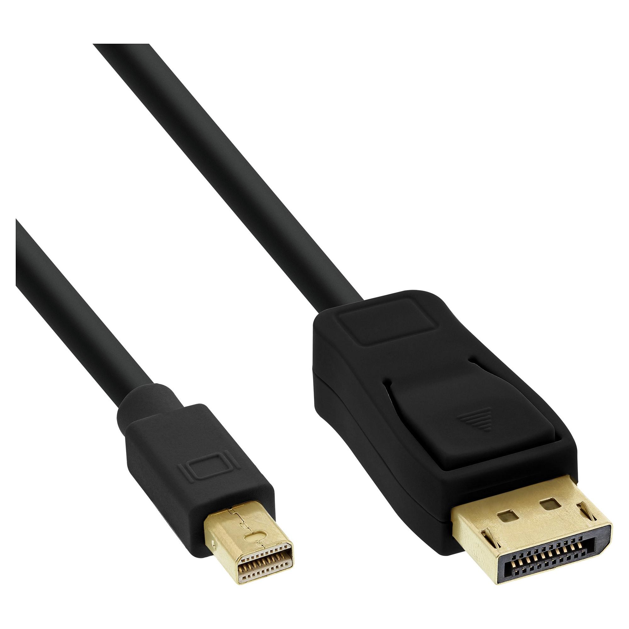 Mini DisplayPort til DisplayPort-kabel InLine - sort 1 m
