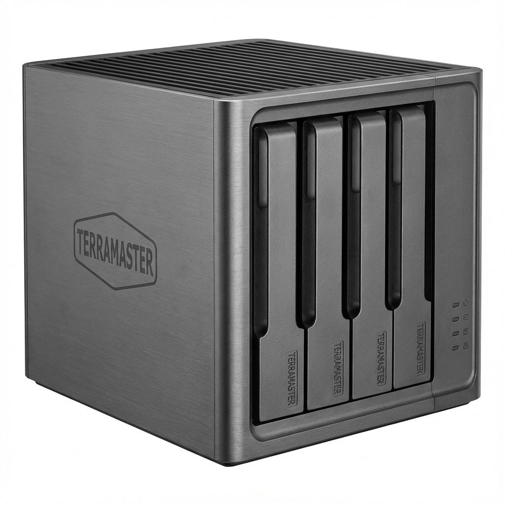 TerraMaster F4 SSD 4-bay All SSD NAS-server med quad core, 8 GB DDR5 og diskløst design