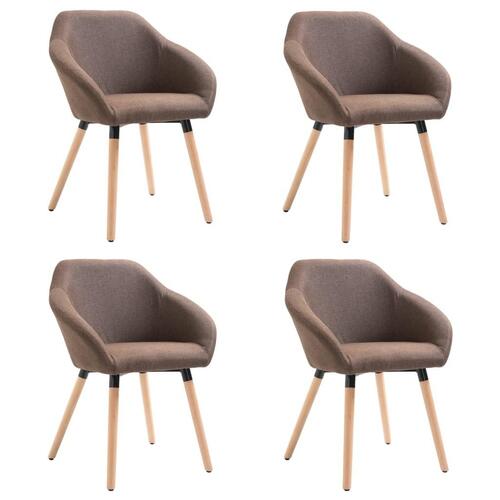Spisebordsstole 4 stk. stof brun