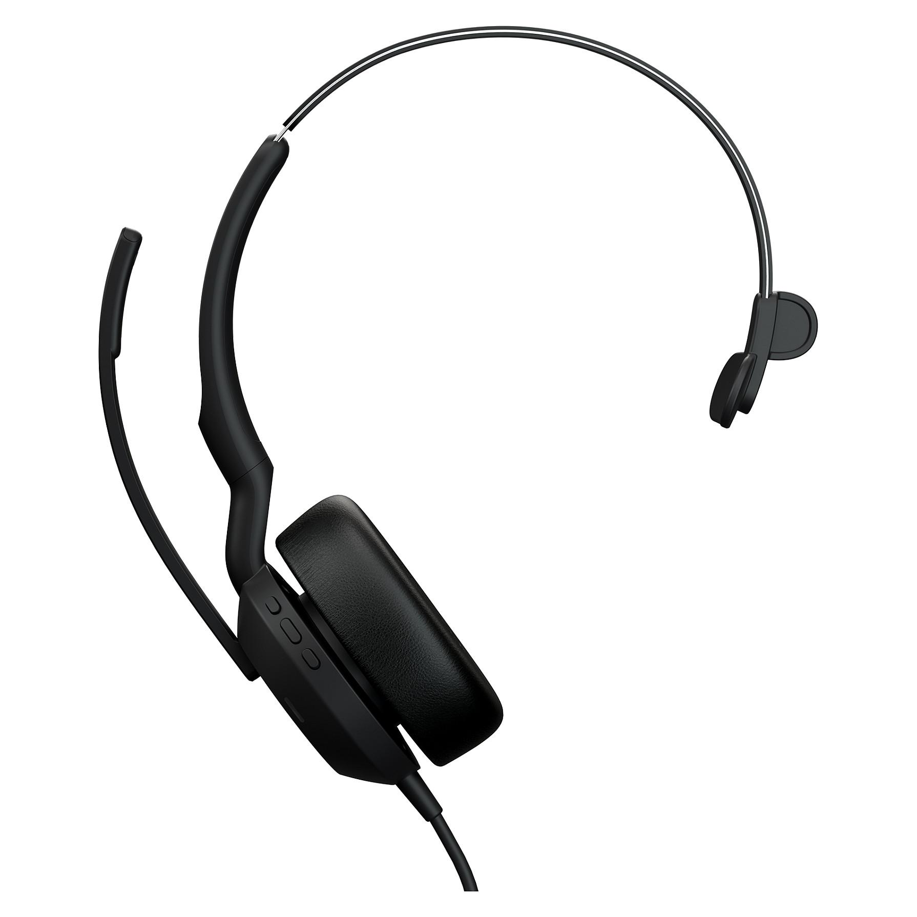 Jabra Evolve2 50 USB-A MS Mono headset til kontor og Microsoft Teams