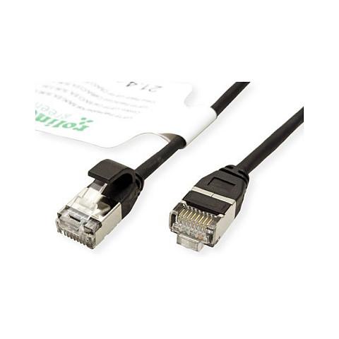 Patchkabel ROLINE GREEN Cat.6A U/FTP slim LSOH - sort, 3 m