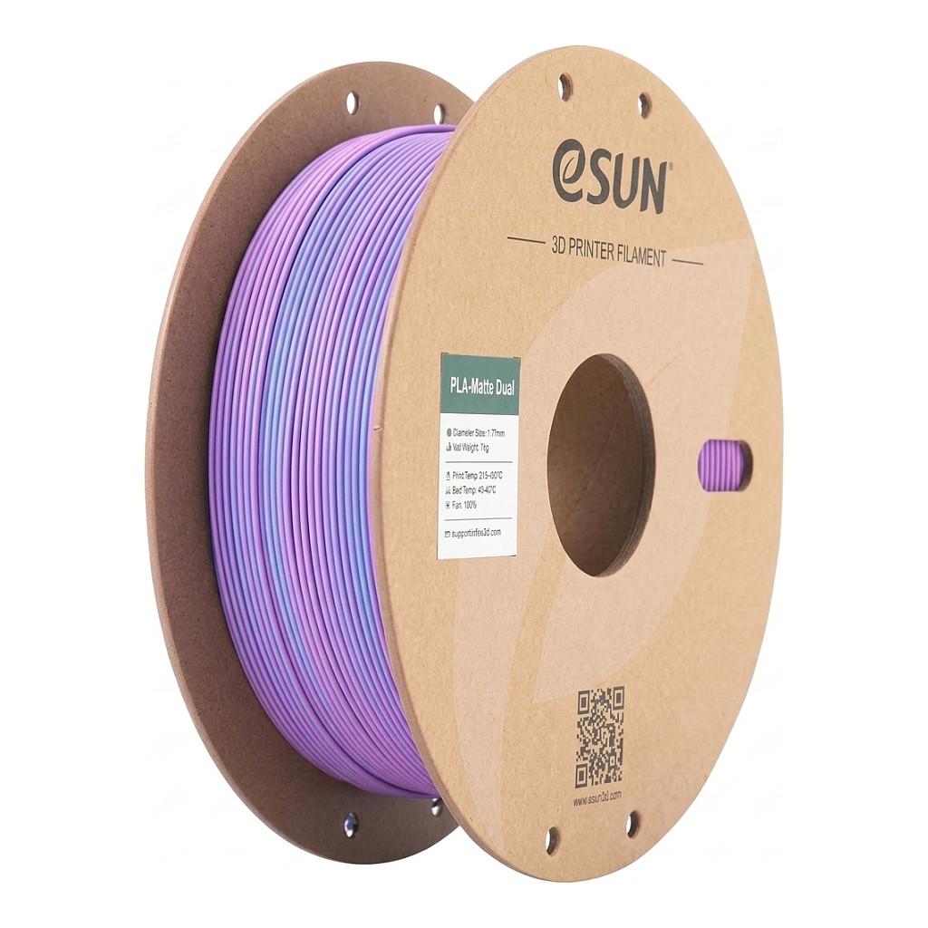 3D-printerfilament eSUN PLA Matte Dual 1,75 mm - Purple Blue 1 kg