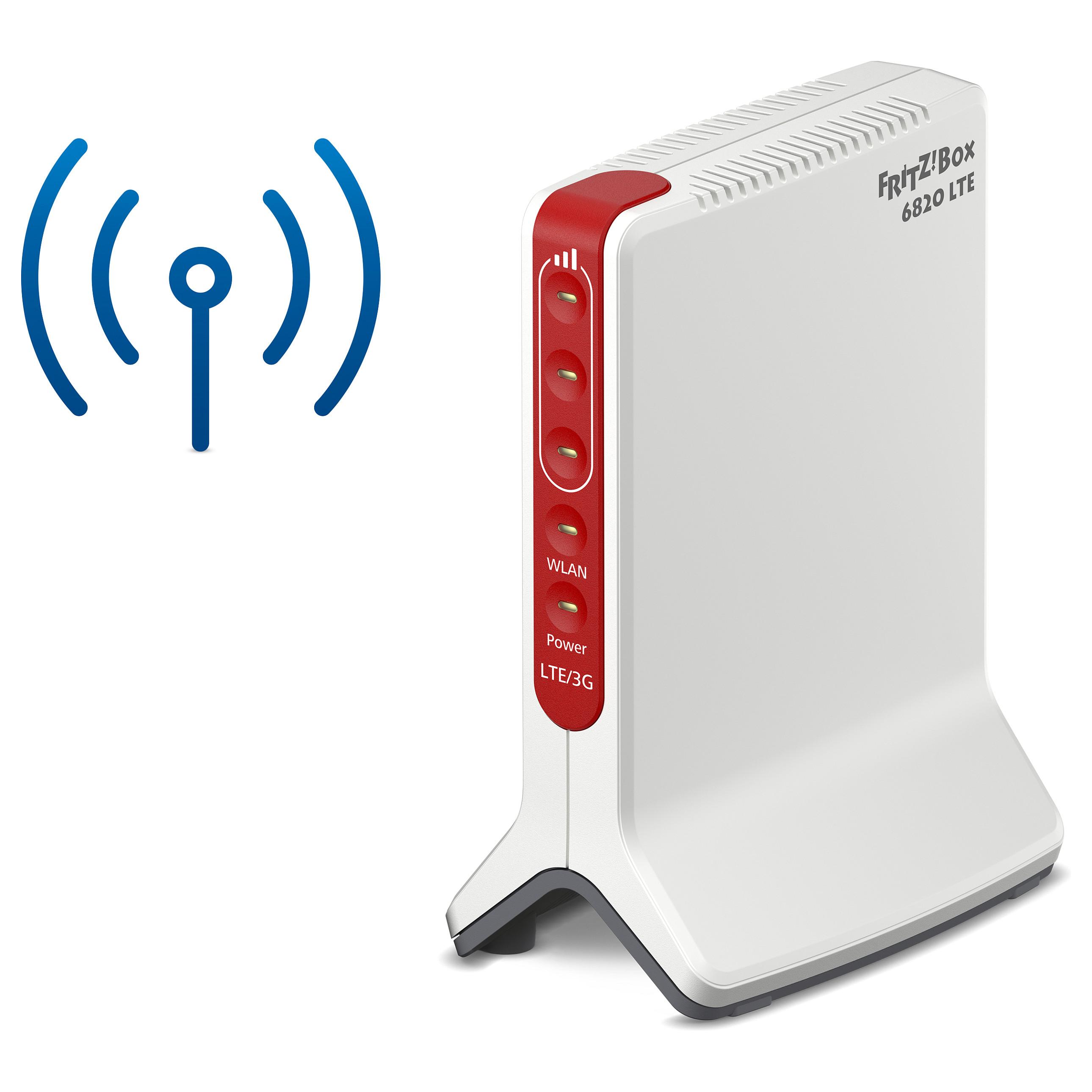 AVM FRITZBox 6820 LTE Wireless Router WWAN - GigE 802.11b/g/n 2.4 GHz Gatewayen til internettet for alle mobile netværk
