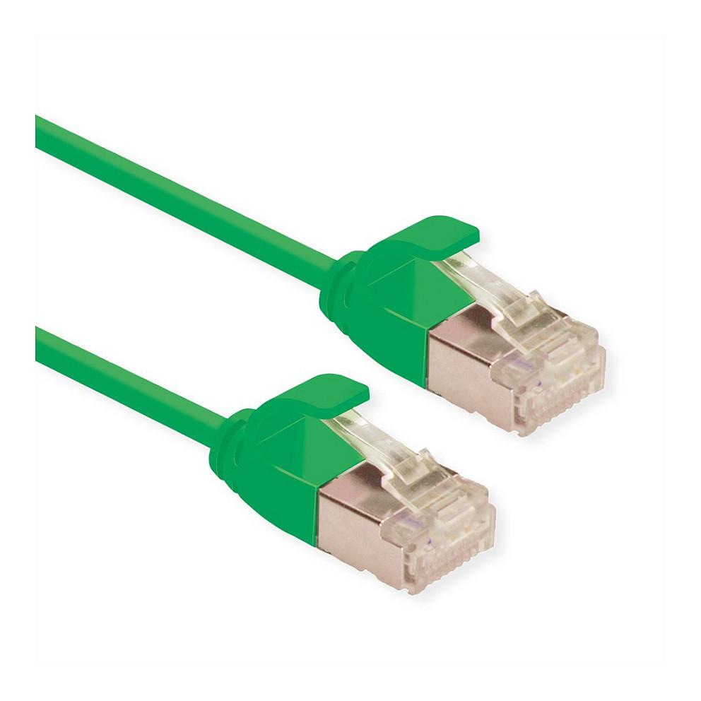 Patchkabel ROLINE GREEN Cat.6A U/FTP - grøn, 1 m
