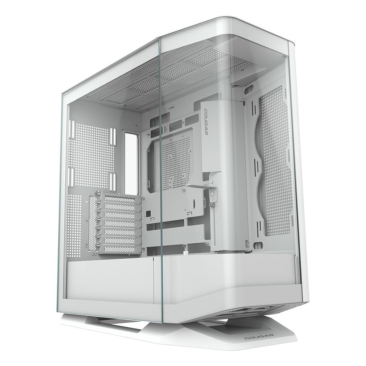 COUGAR FV270 midi‐tower kabinet - hvid, glas og ARGB