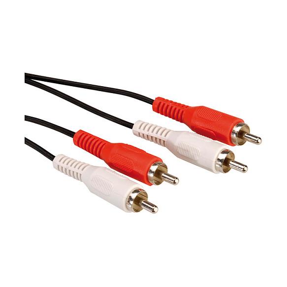 Cinch-kabel ROLINE 11.09.4338 2 x RCA han til 2 x RCA han - sort