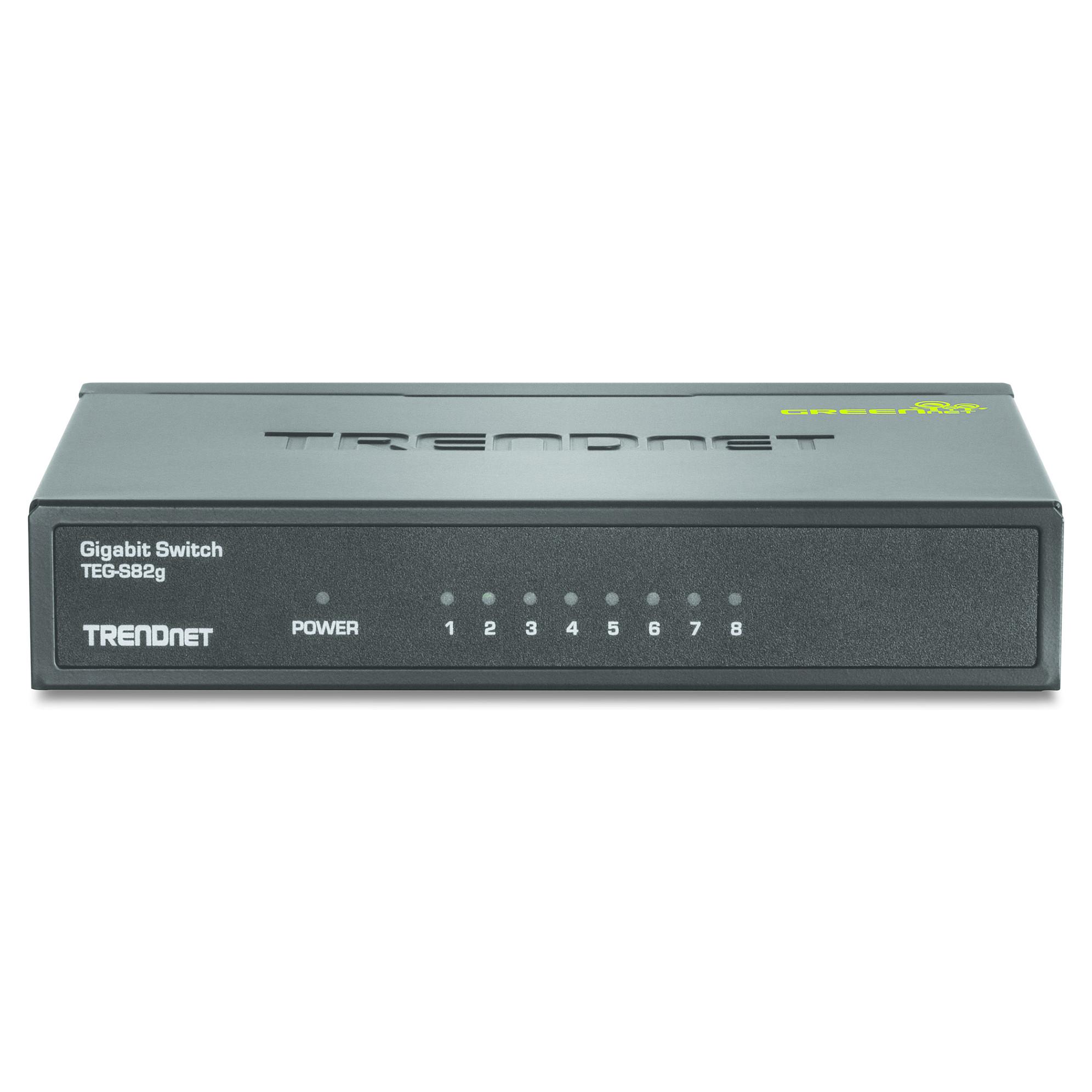 TRENDnet TEG S82g 8-Port Gigabit GREENnet Switch - Switch - 8 x 10/100/1000 - desktop - TAA-kompatibel
