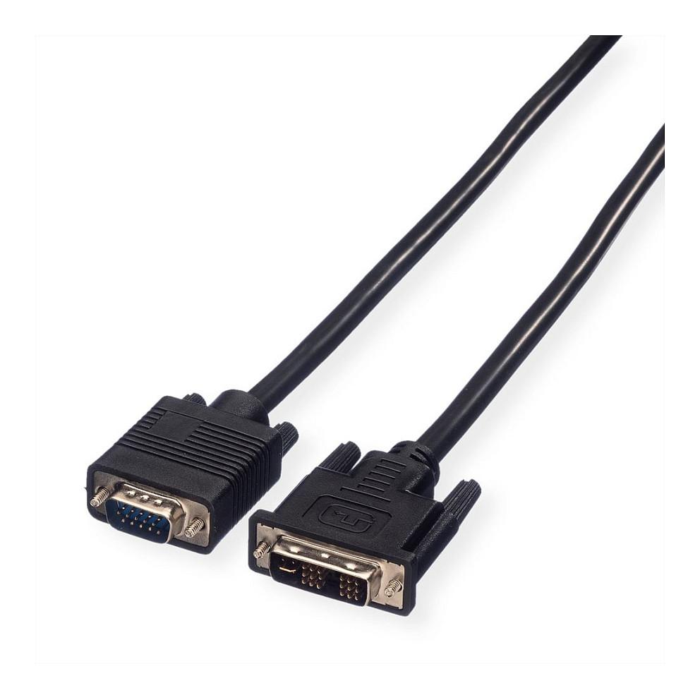DVI til VGA-kabel VALUE 2 m - sort