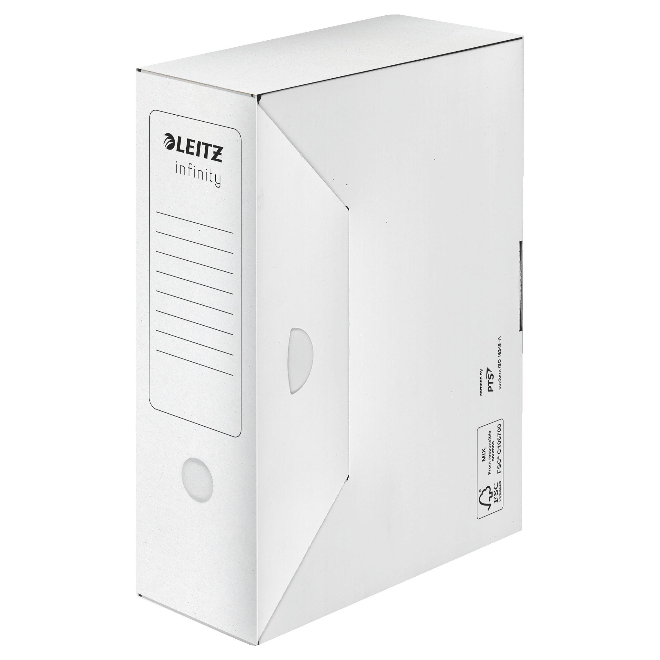 Leitz Infinity - Boksfil - rygbredde: 100 mm - for A4 (210 x 297 mm) - hvid