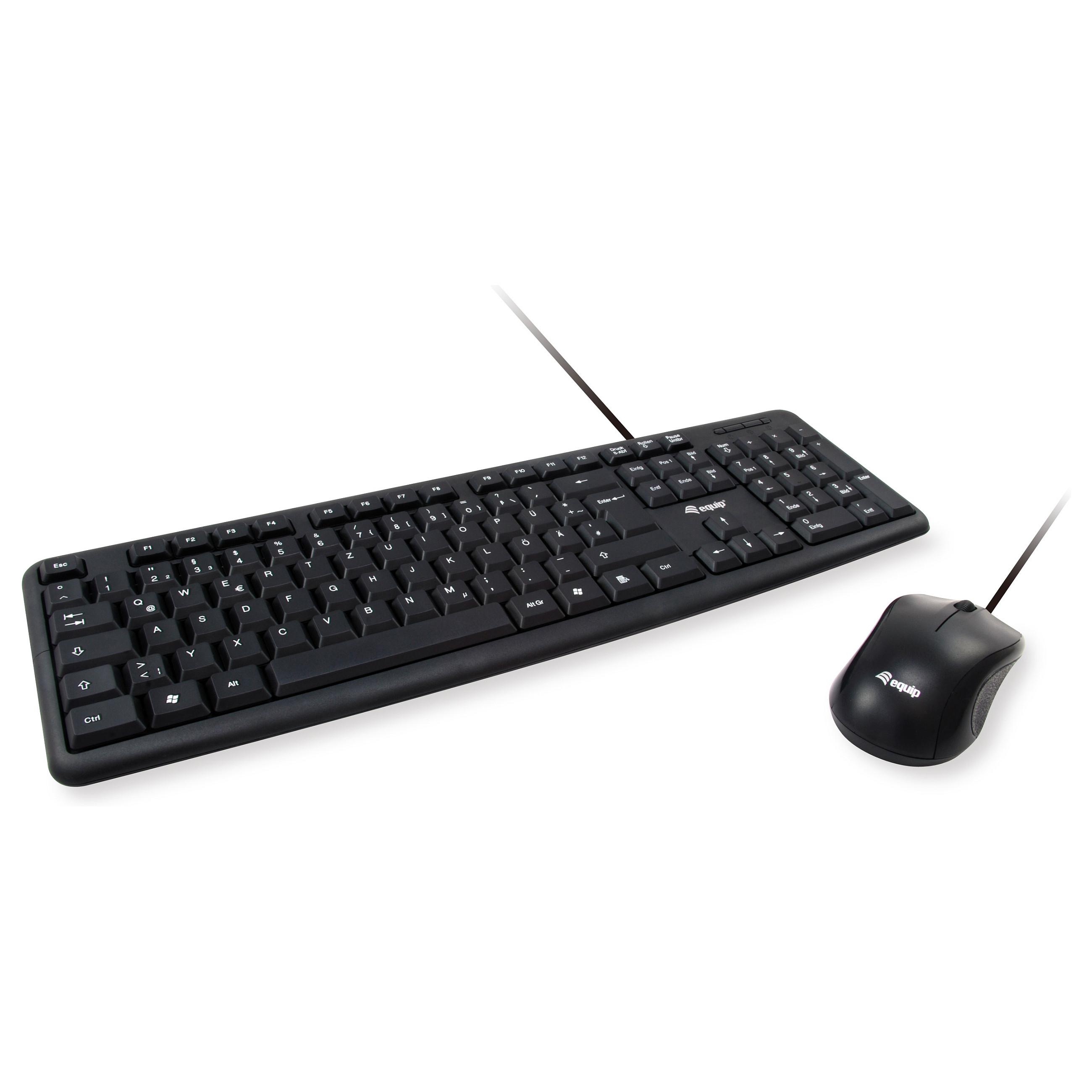 Tastatur- og musekombination Equip 245202 - sort, portugisisk