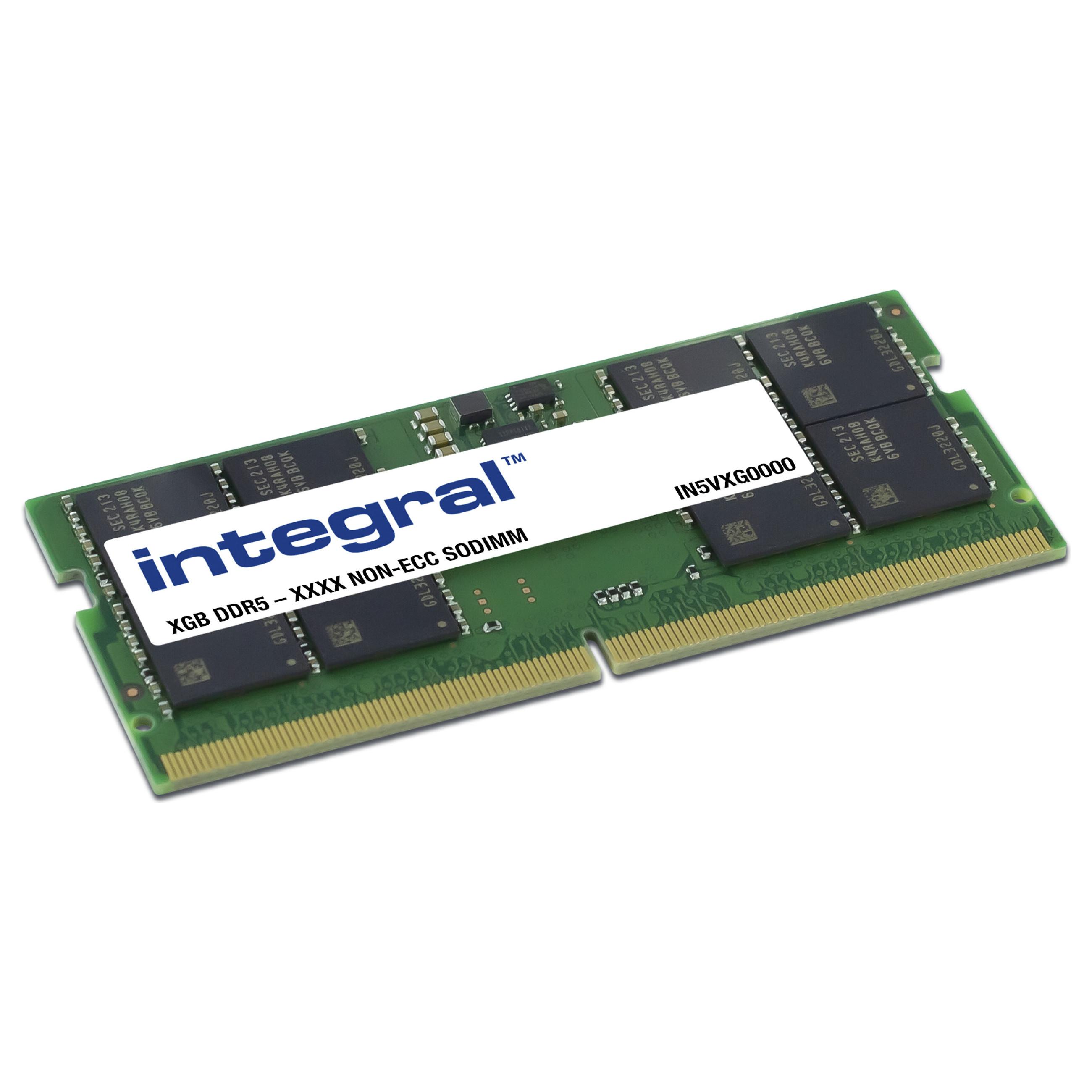 Integral Memory Integral - DDR5 - module - 8 GB - SO-DIMM 262-pin - 4800 MHz / PC5-38400 - unbuffered