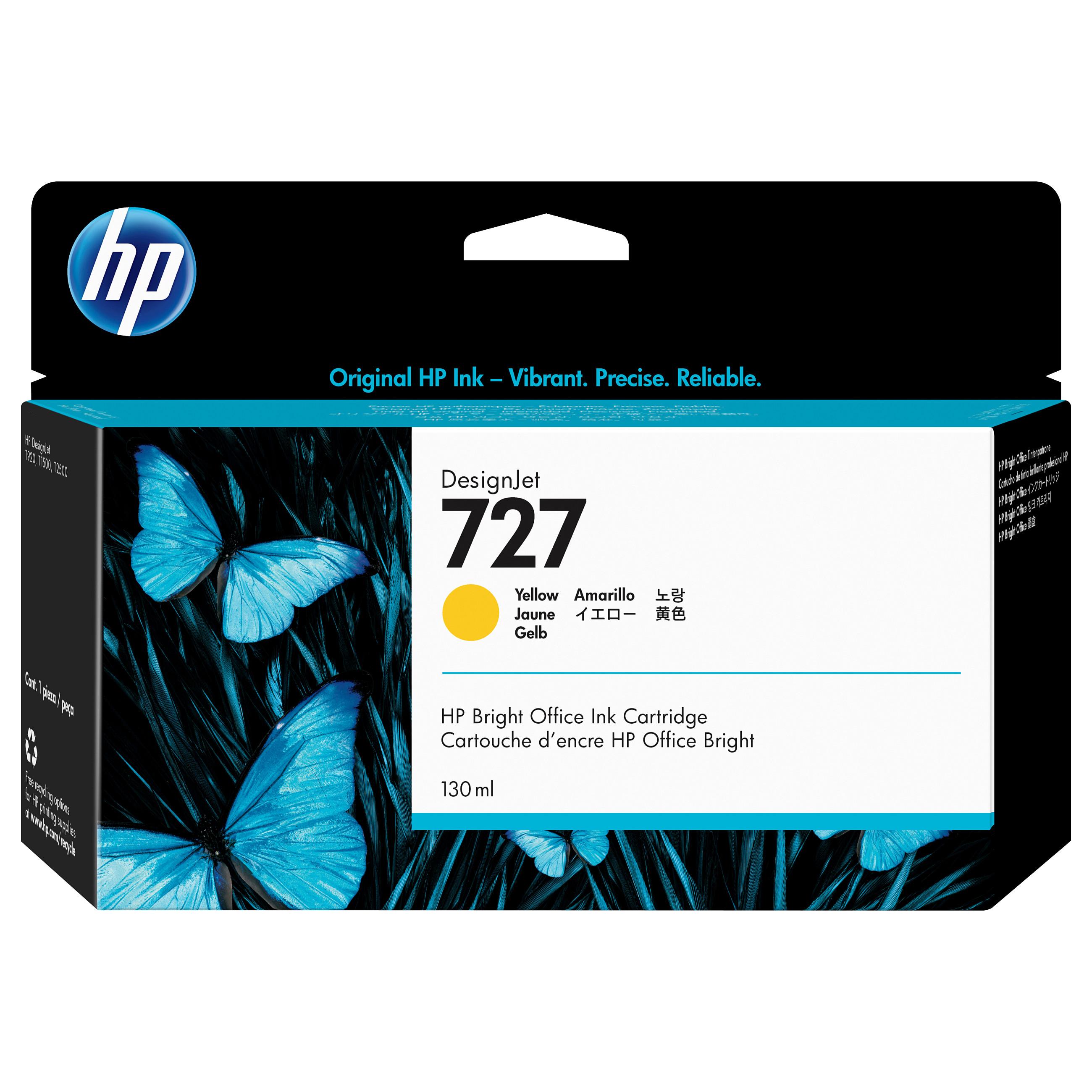 HP HP 727 Blækpatron Gul B3P21A Modsvarer: N/A
