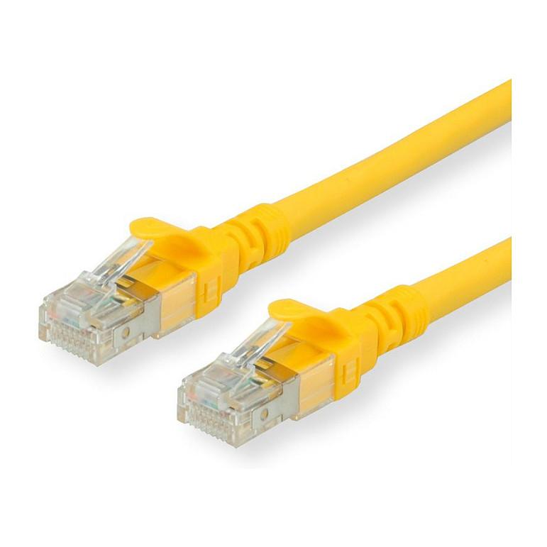 Patchkabel ROLINE Cat.6A U/UTP RJ-45 LSOH - gul, 20 m