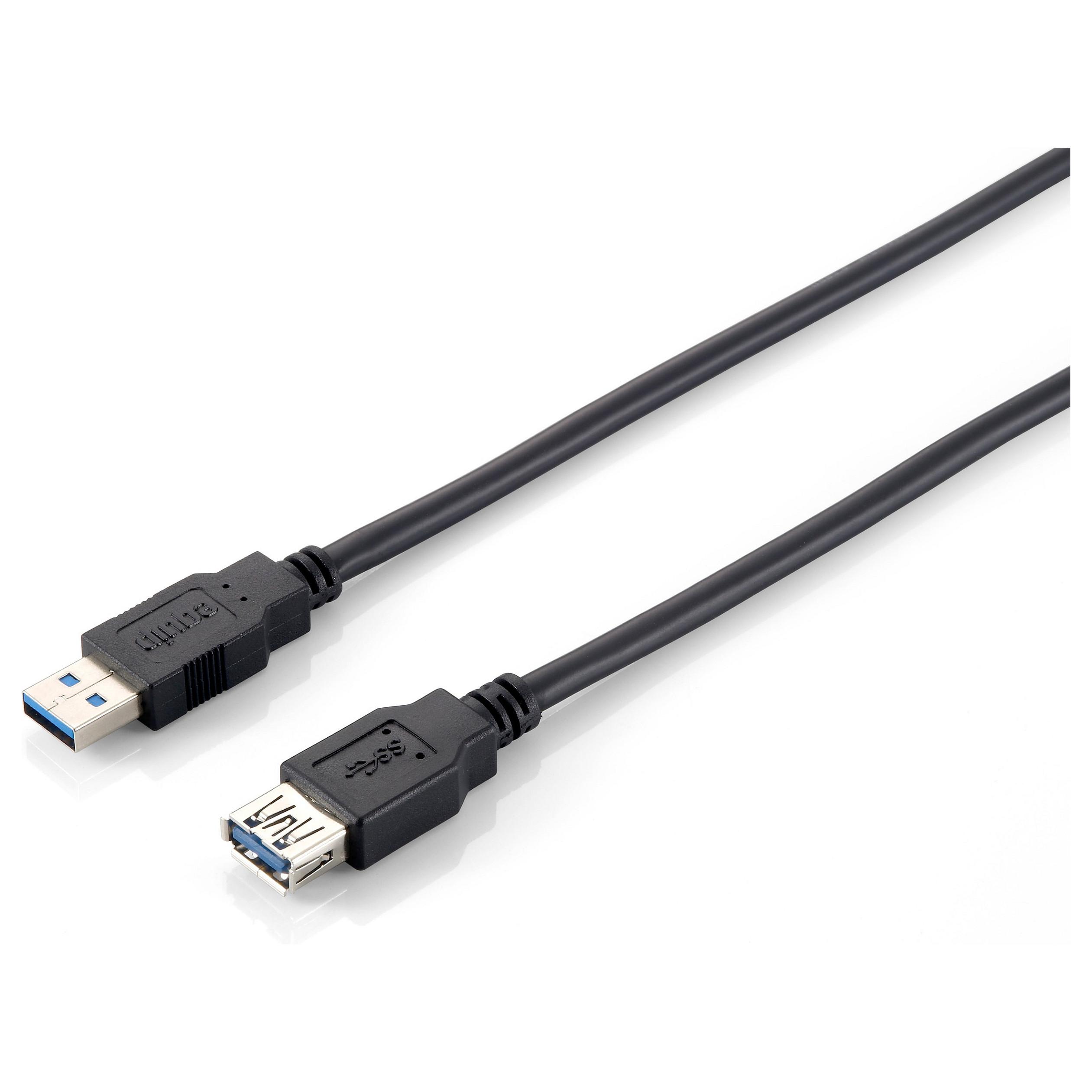 USB-forlængerkabel Equip USB 3.0 Type A han til hun 2 m - sort