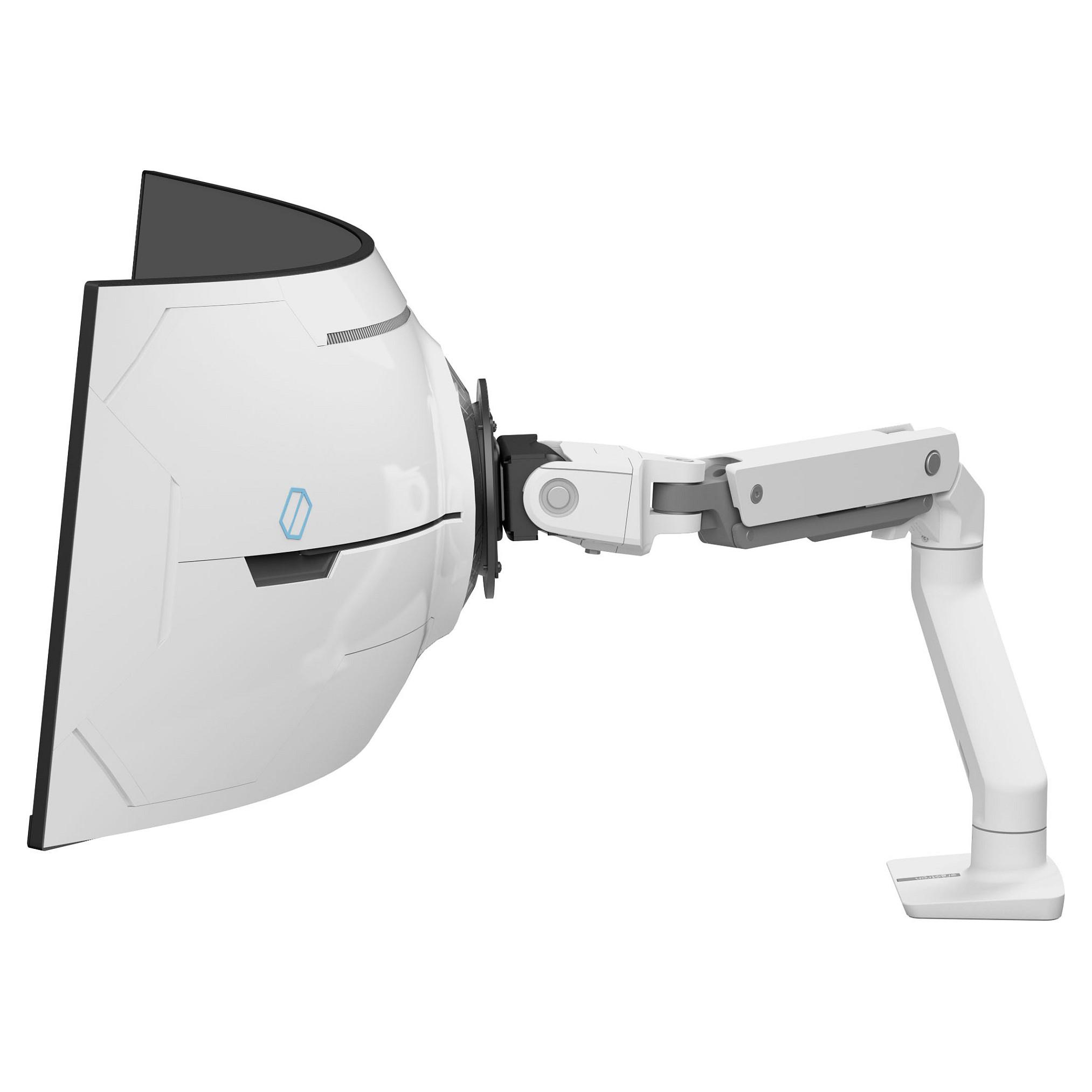 Ergotron HX mounting kit - Patented Constant Force Technology - for curved LCD display - for extreme-depth curved screens - white - Maks 17 kg - Maks størrelse 57"