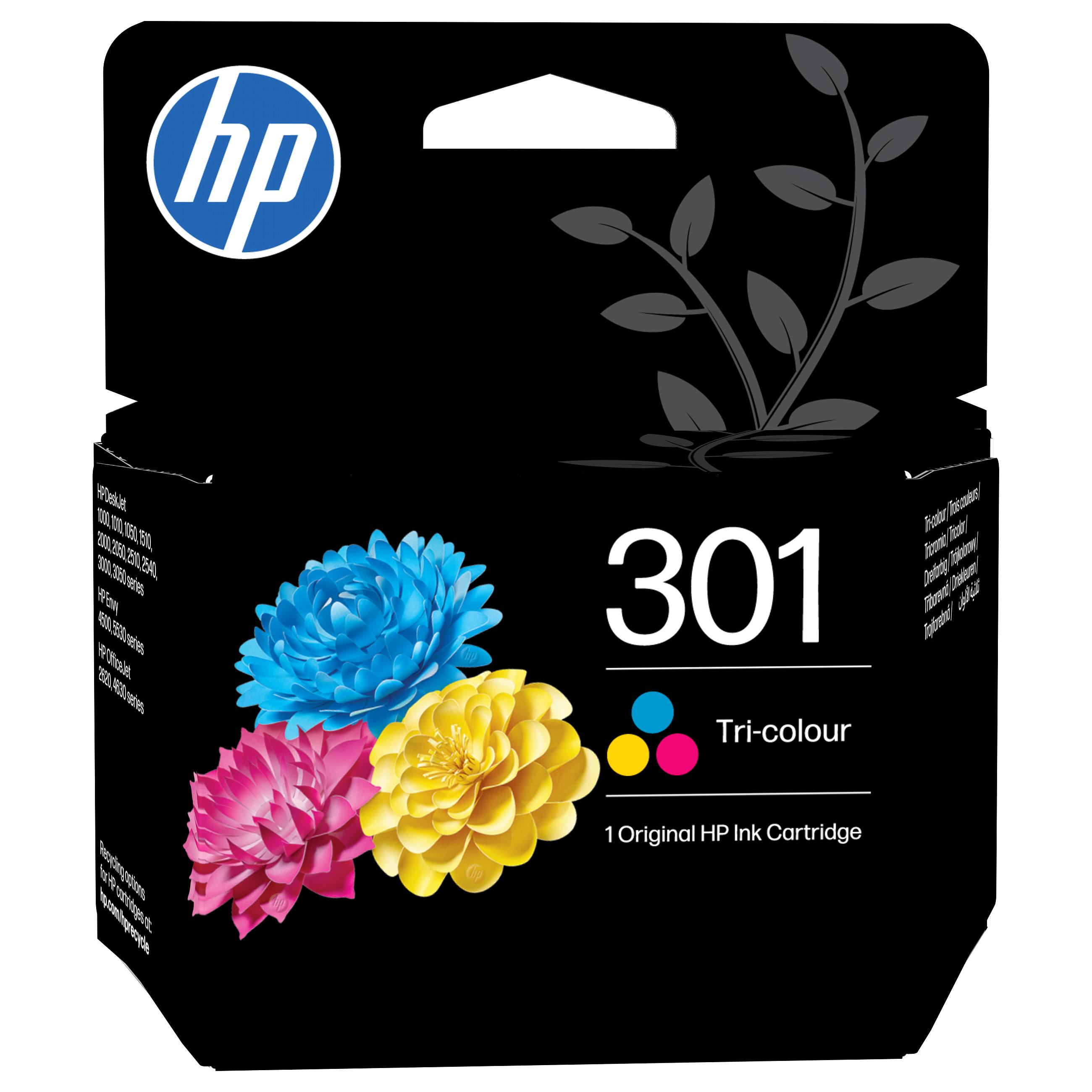 HP Blæk CH562EE 301 Tri-colour Cyan Magenta Gul
