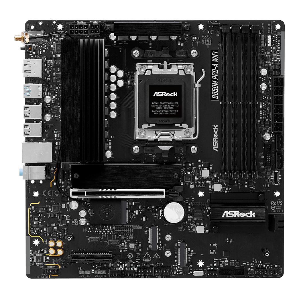ASRock B850M Pro-A WiFi Bundkort - AMD B850, AMD AM5 Socket, DDR5 RAM, MicroATX