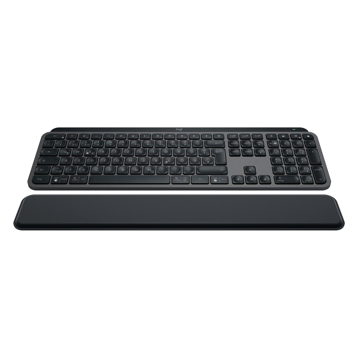 Trådløst tastatur Logitech MX Keys S - Graphite QWERTZ DE med håndledsstøtte