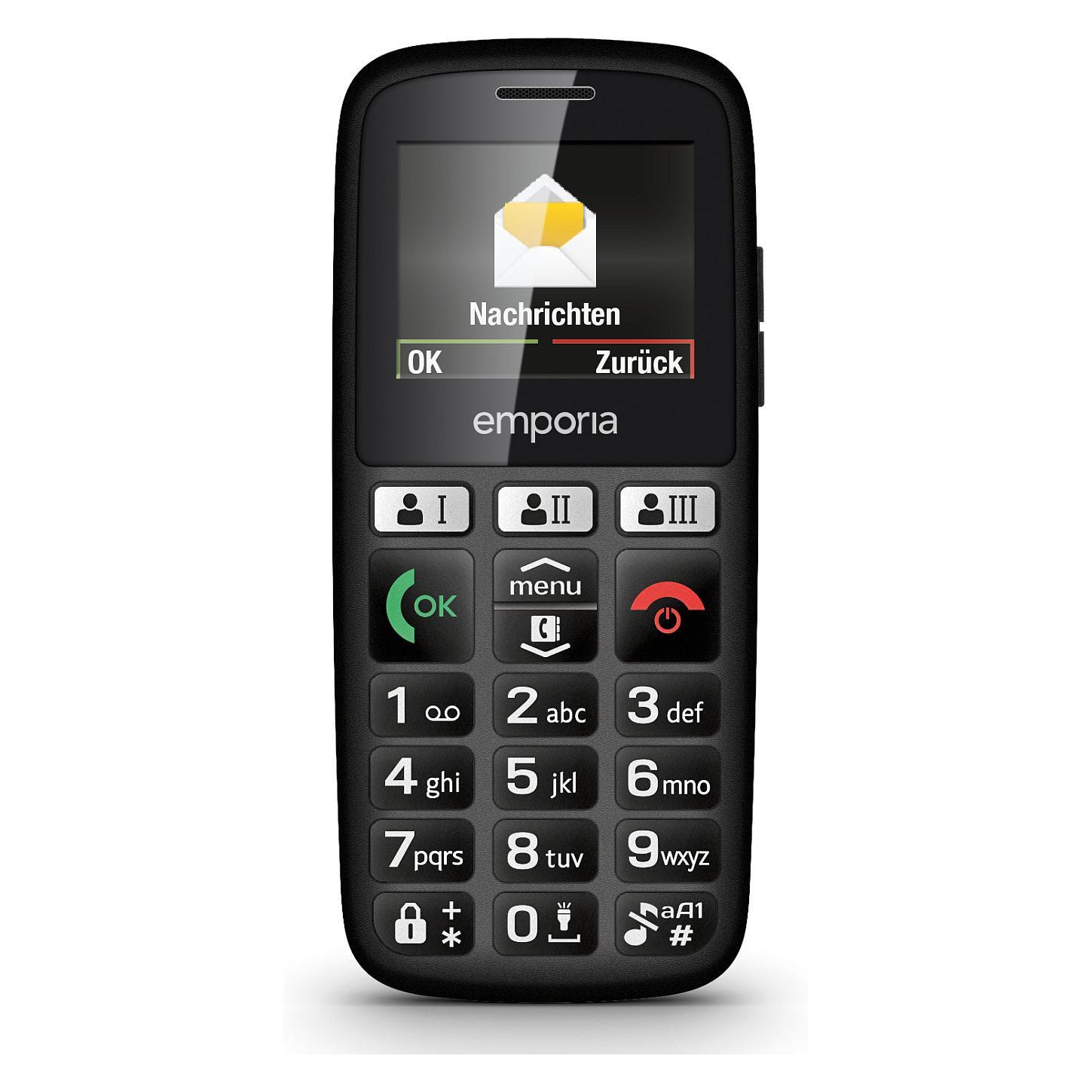 Emporia HAPPY mobiltelefon - sort