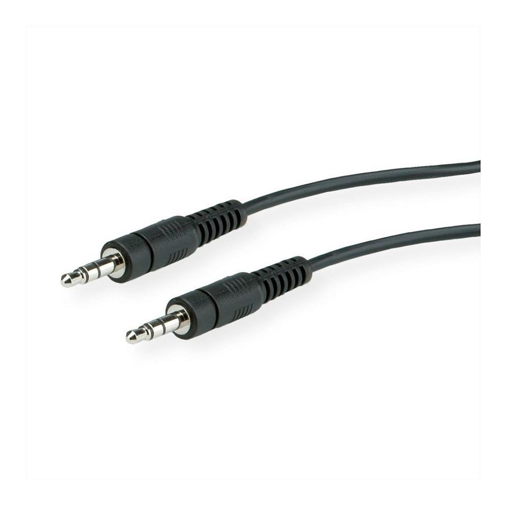 Lydkabel ROLINE 3,5 mm han til han - sort