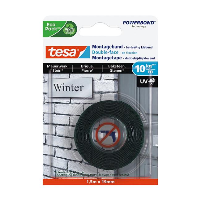 tesa BRICK & STONE 77748-00000-00 Monteringsbånd tesa® Powerbond Sort (L x B) 1.5 m x 19 mm 1 stk