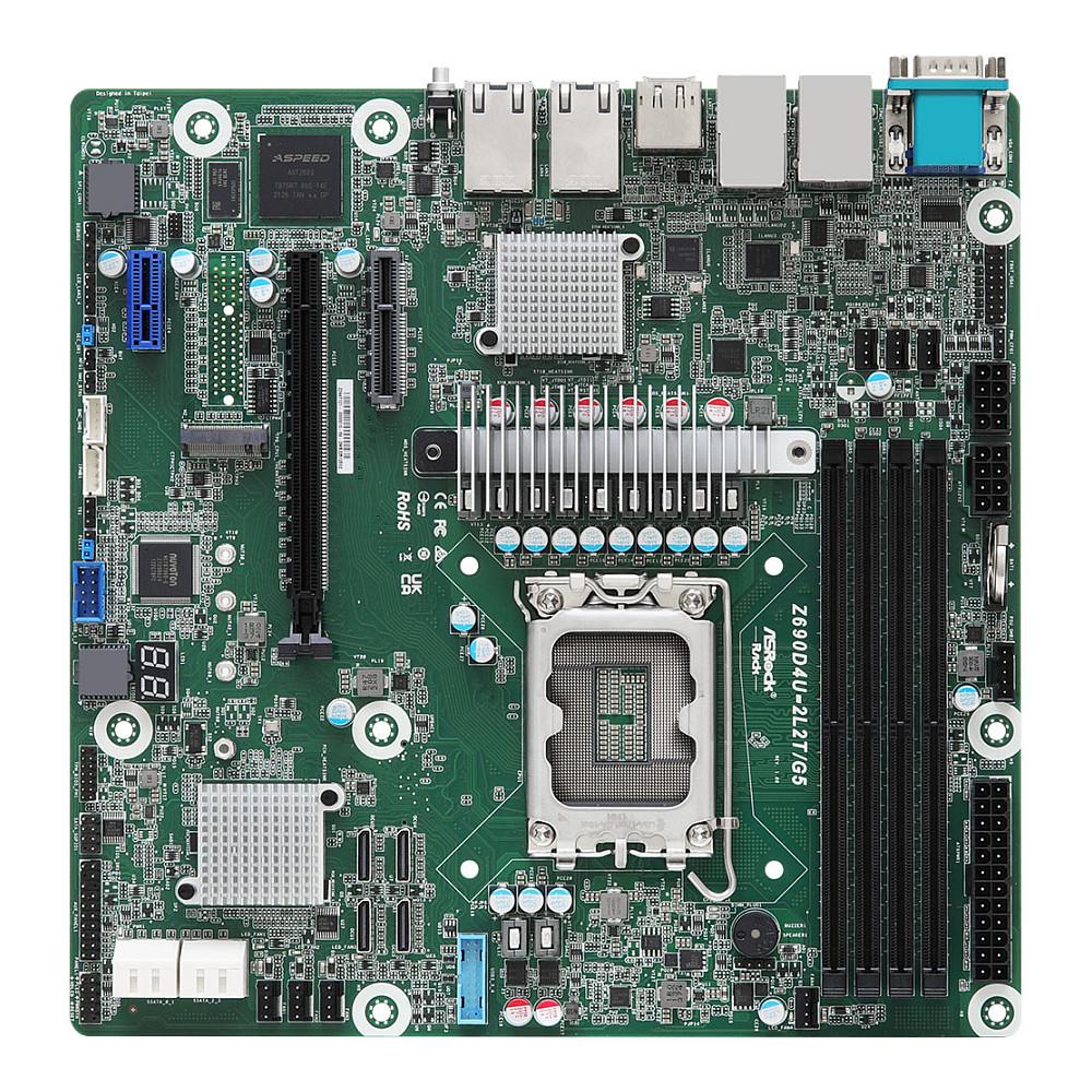 ASRock Rack Z690D4U-2L2T/G5 - motherboard - micro ATX - LGA1700 Socket - Z690 Bundkort - Intel Z690 - Intel LGA1700 - DDR5 RAM - Micro-ATX