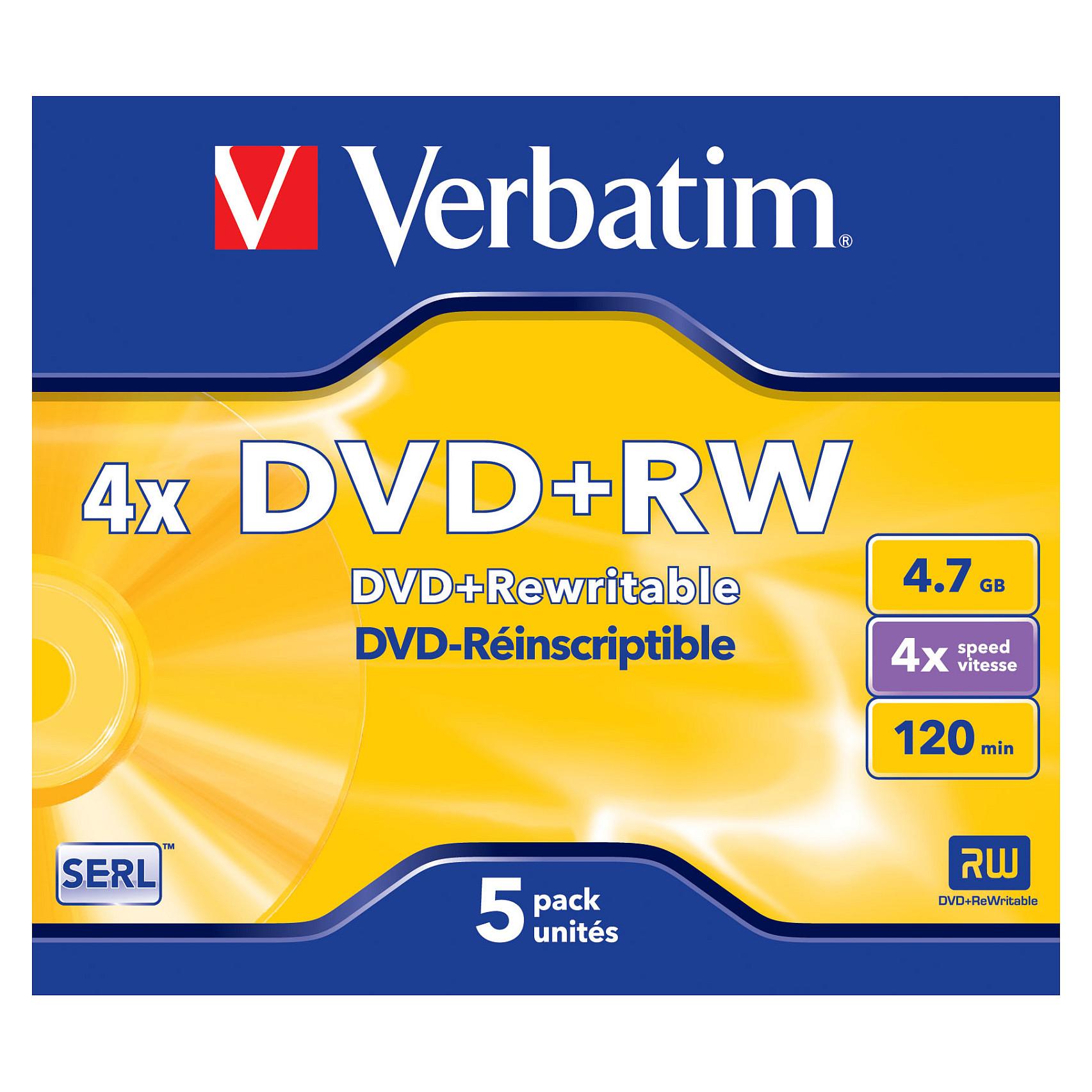 Verbatim DataLifePlus - 5 x DVD+RW - 4.7 GB 4x - cd-boks