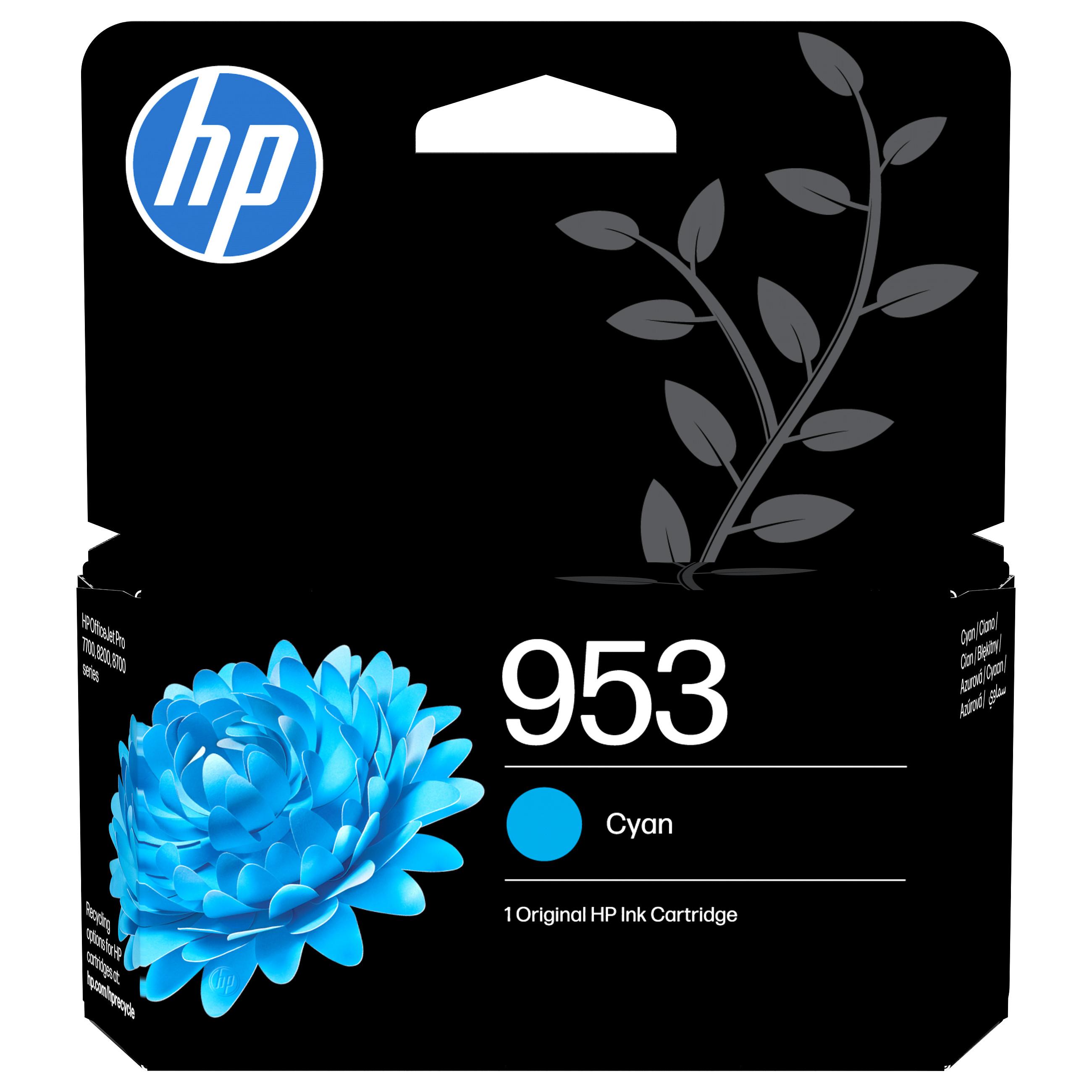 HP 953 cyan original blækpatron F6U12AE