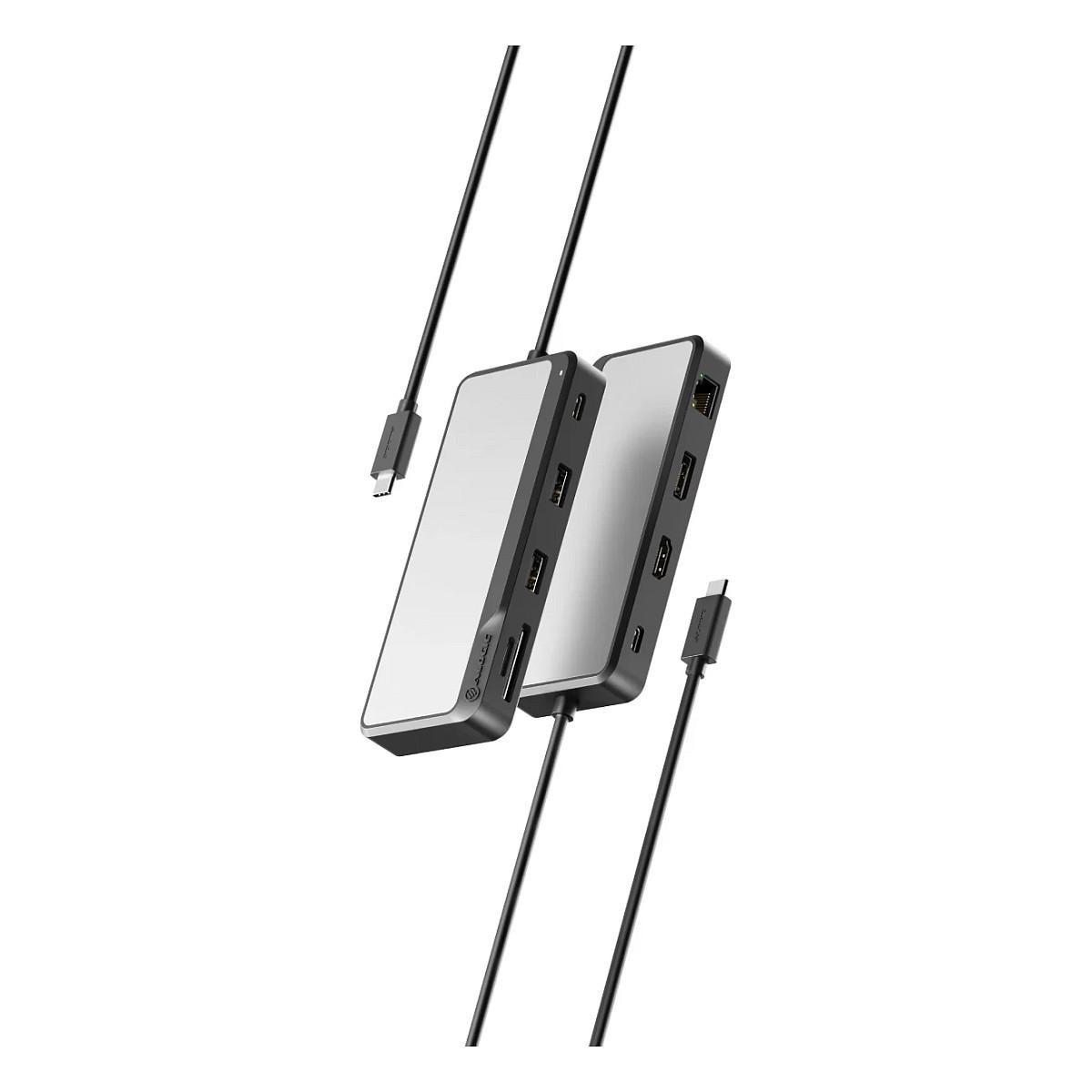 USB-C dockingstation ALOGIC Fusion Pro AXIS Dual Display Dock - grå