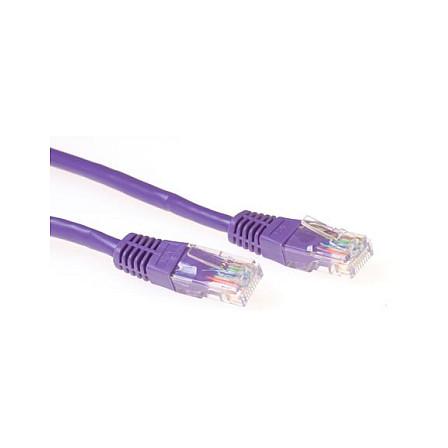 ACT Purple 2 meter U/UTP CAT6 patch cable with RJ45 connectors