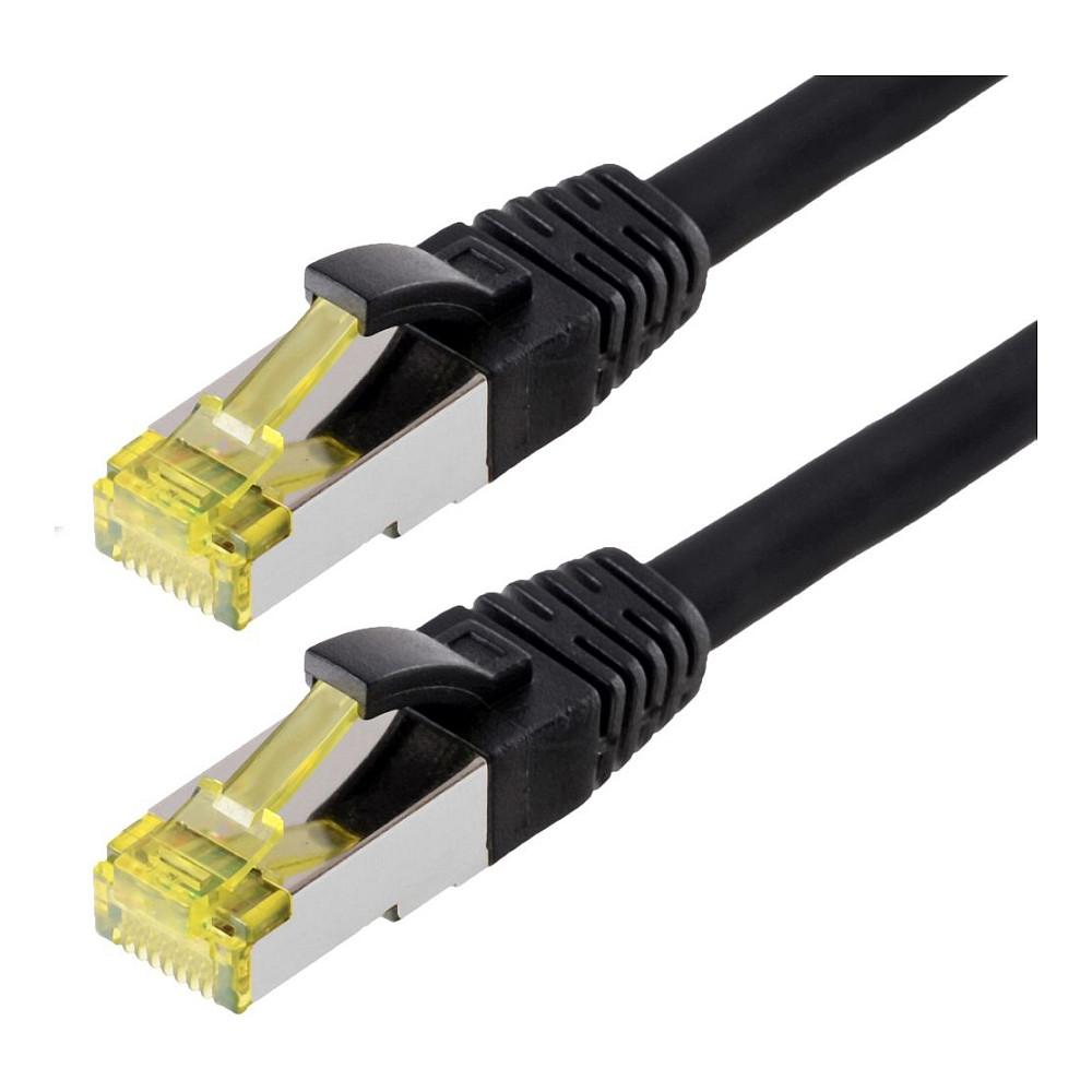 Patchkabel Helos Cat 6a S/FTP RJ45 - sort 10 m