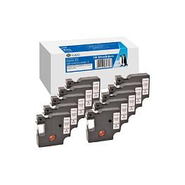 10x G& G skrivetape 12mm x 7m sort komp. med Dymo D1/ 45013/ S0720530