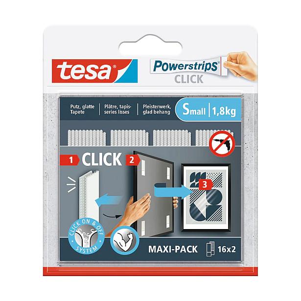 Selvklæbende velcrobånd tesa Powerstrips CLICK Small - 16 x 2