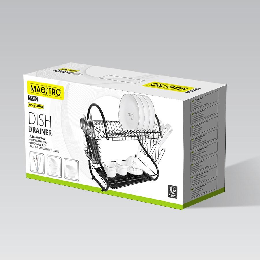 Opvaskestativ Maestro MR-1025-53-BLACK - sort, 53 cm