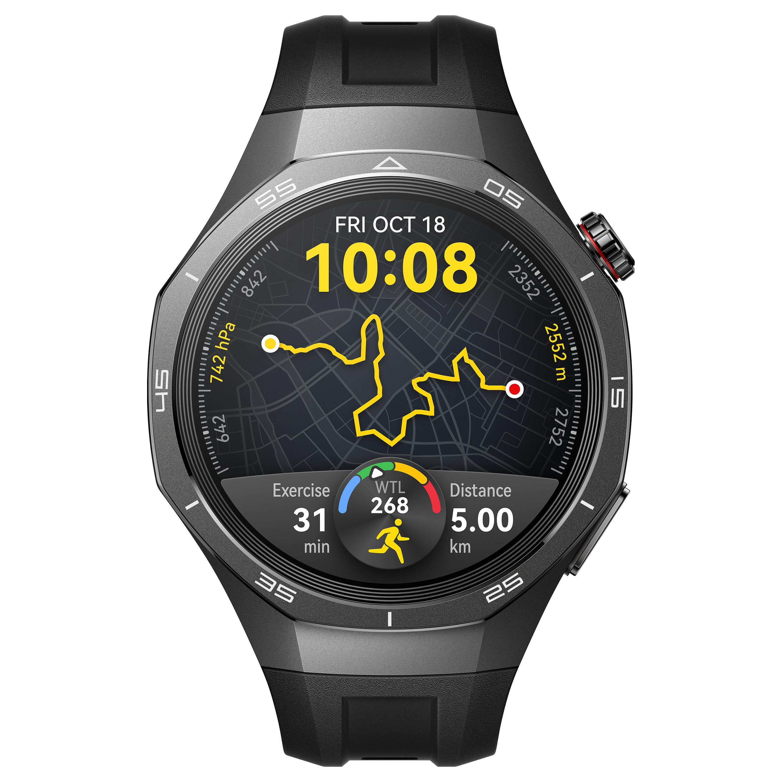 Huawei Watch GT 5 Pro 46 mm smartur med titanium, AMOLED og NFC - sort