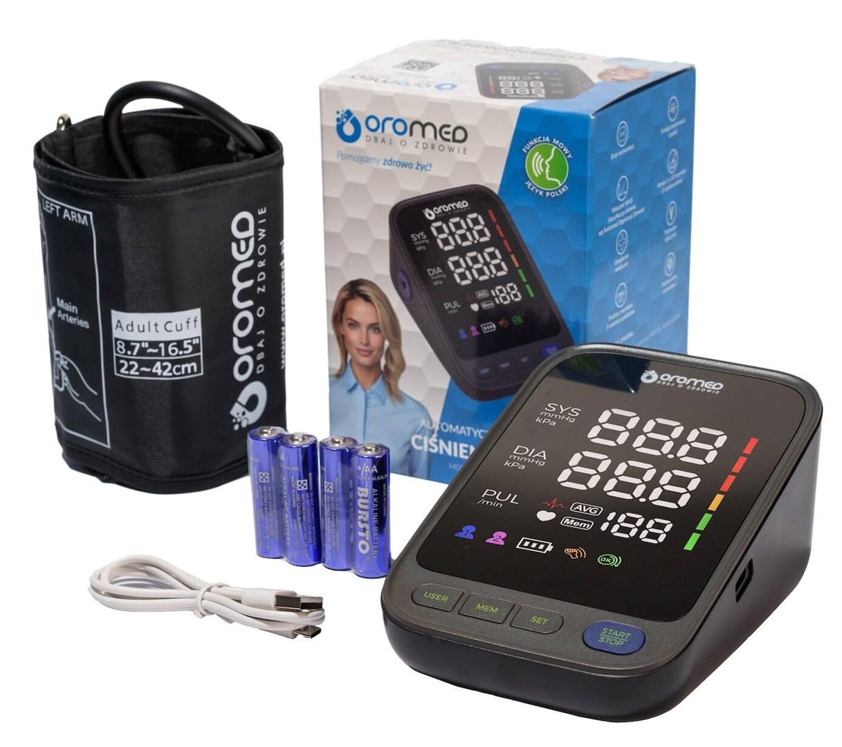 Blodtryksmåler til overarm Oromed Oro-N15 Professional - sort
