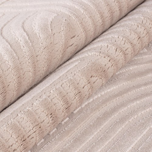 Kortluvet tæppe SAHARA 3D Design - beige, rektangulært