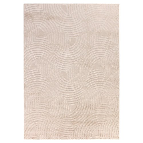 Kortluvet tæppe SAHARA 3D Design - beige, rektangel