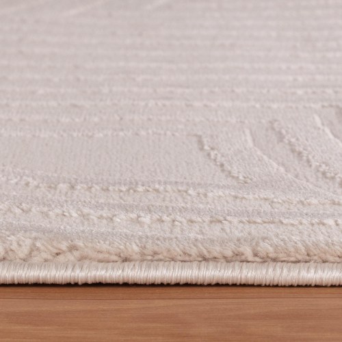 Kortluvet tæppe SAHARA 3D Design - beige, rektangel