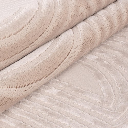 Kortluvet tæppe SAHARA 3D Design - beige, rektangel