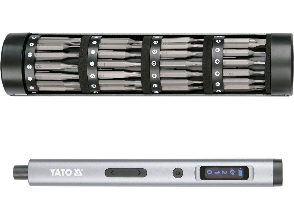 Akku-præcisionsskruetrækkersæt Yato YT-25769 3,7 V - 61 dele