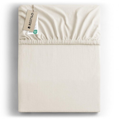 Jerseylagen RESTILO Amber - lys beige, 180-200 x 200 cm