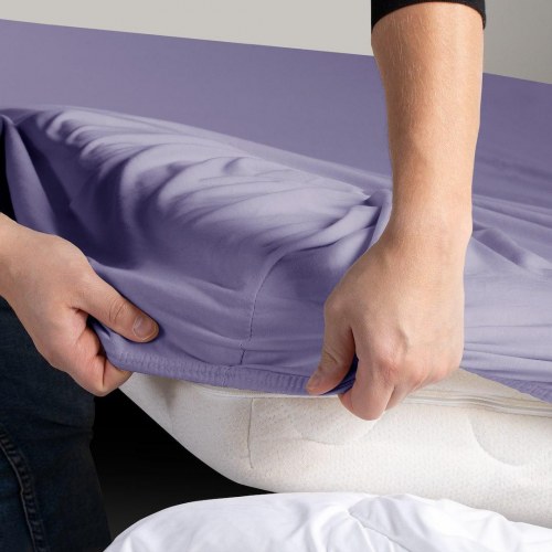 Jerseylagen RESTILO Amber - lys violet, 200-220 x 200 cm